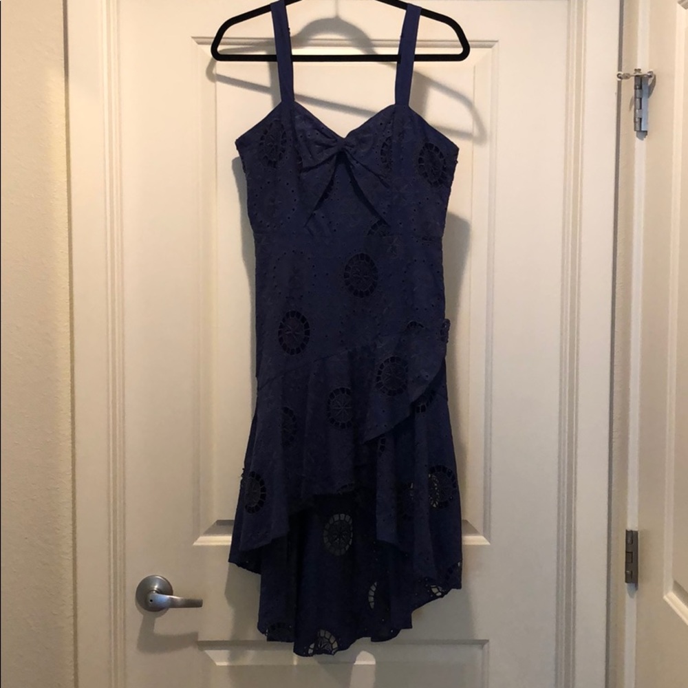Parker size 4 blue eyelet dress NWT